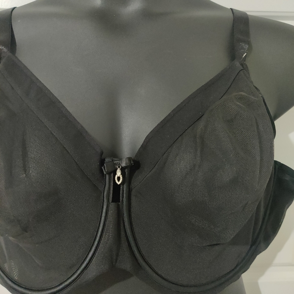CURVY COUTURE SHEER MESH UNLINED BALCONETTE BRA SIZE 44G NWOT MSRP $44 - Picture 2 of 7
